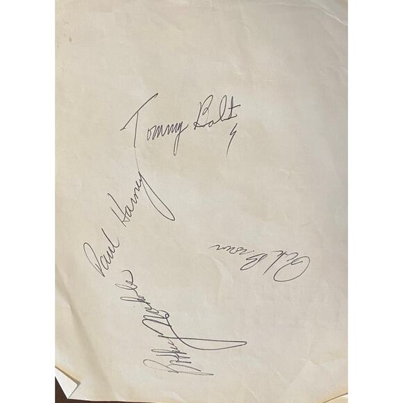VTG 1960's PGA Golfer Autographs-Tommy Bolt, Paul Harney, Rick Brown - Picture 1 of 1